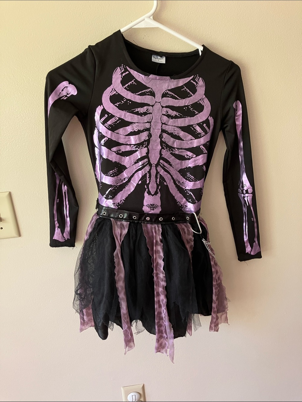 Girls skeleton princess dress